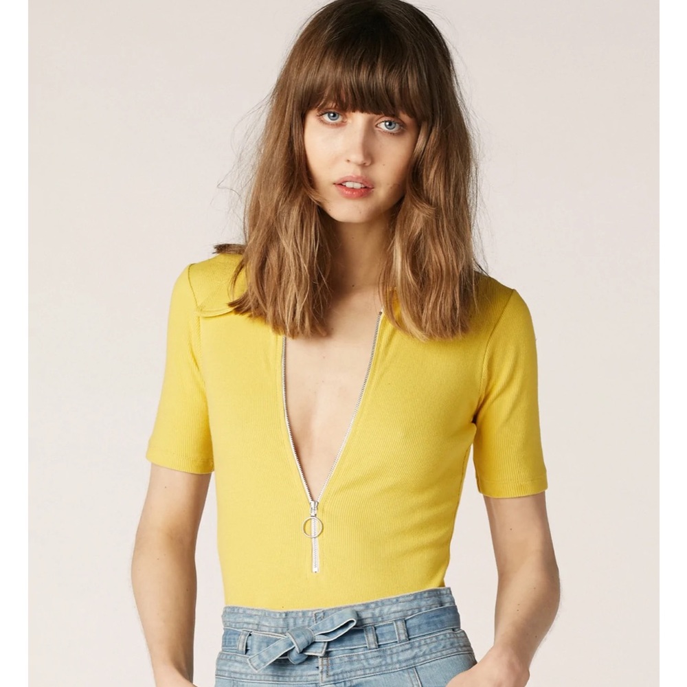 Stoned Immaculate wonder years bodysuit in banana NWT
